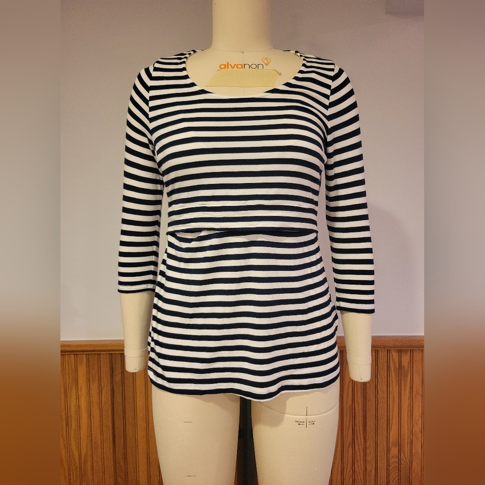 2 Seraphine Nursing Maternity 3/4 Sleeve Tees